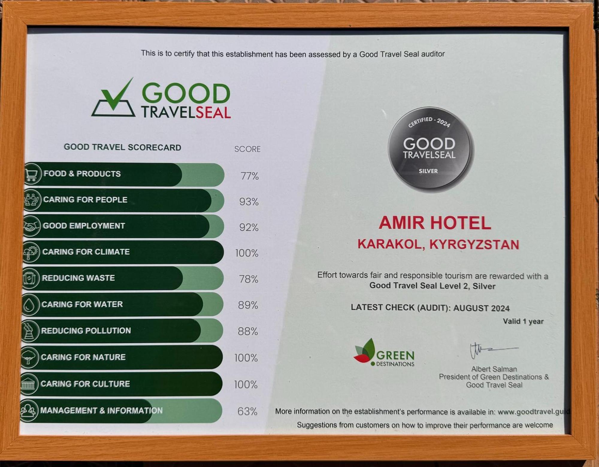 Amir Hotel Karakol Eksteriør billede